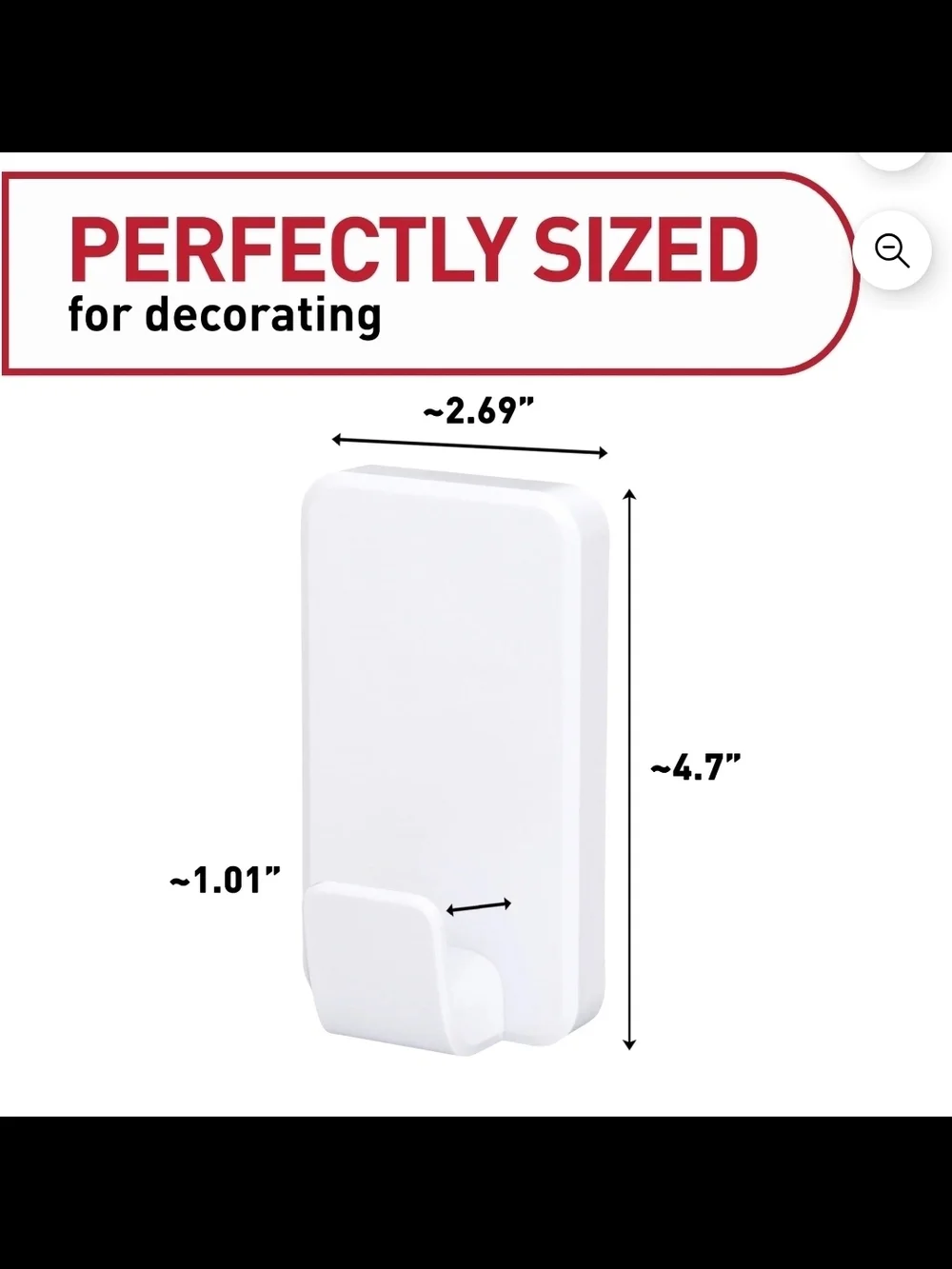 3X Command 15 lb XL Heavyweight Hook, White, 1 Wall Hook, Damage-Free Hanging
